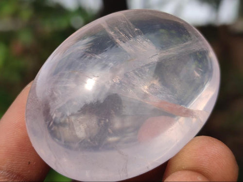 Polished Gemmy Rose Quartz Palm Stones x 20 From Madagascar - Toprock Gemstones and Minerals 