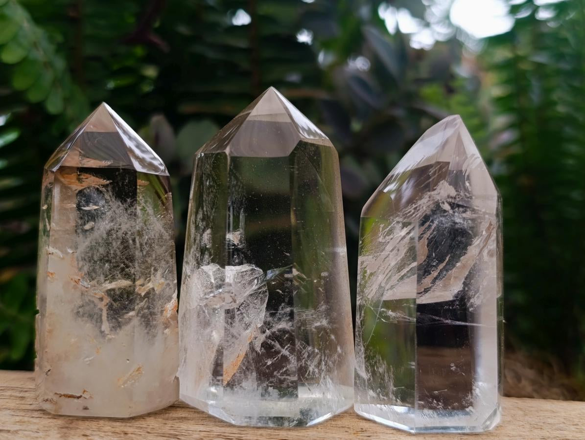 Polished Mix of Clear and Smokey Quartz Display Crystals x 24 From Madagascar - Toprock Gemstones and Minerals 