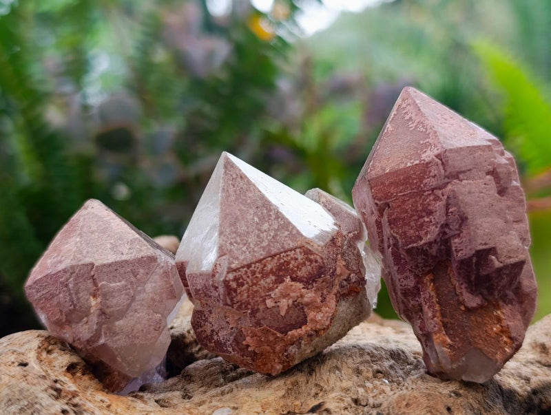 Natural Hematoid Smokey Crystals x 35 From Madagascar - Toprock Gemstones and Minerals 