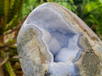 Polished Large Blue Lace Agate Standing Display Piece x 1 From Nsanje, Malawi - Toprock Gemstones and Minerals 