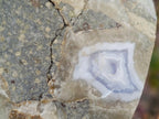 Polished Large Blue Lace Agate Standing Display Piece x 1 From Nsanje, Malawi - Toprock Gemstones and Minerals 