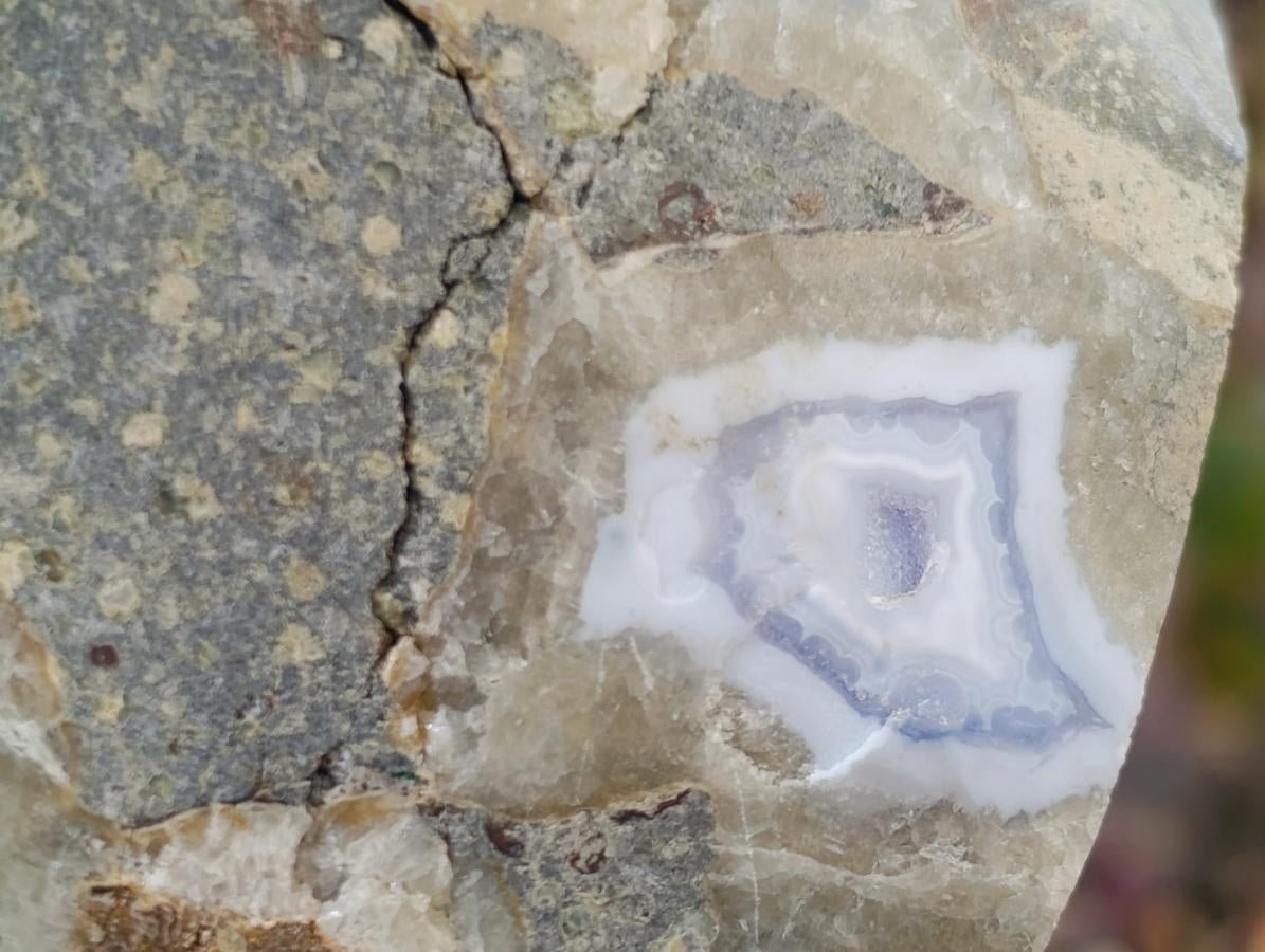 Polished Large Blue Lace Agate Standing Display Piece x 1 From Nsanje, Malawi - Toprock Gemstones and Minerals 