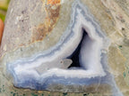 Polished Large Blue Lace Agate Standing Display Piece x 1 From Nsanje, Malawi - Toprock Gemstones and Minerals 