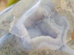 Polished Large Blue Lace Agate Standing Display Piece x 1 From Nsanje, Malawi - Toprock Gemstones and Minerals 
