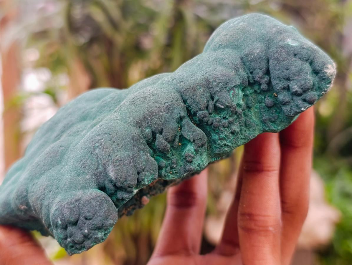 Natural Botryoidal Malachite Specimens x 2 From Congo - Toprock Gemstones and Minerals 