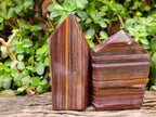 Polished Banded Tiger Iron Display Crystals x 2 From South Africa - Toprock Gemstones and Minerals 