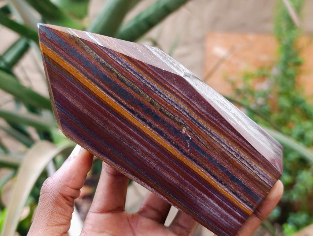 Polished Banded Tiger Iron Display Crystals x 2 From South Africa - Toprock Gemstones and Minerals 
