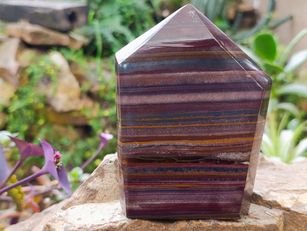 Polished Banded Tiger Iron Display Crystals x 2 From South Africa - Toprock Gemstones and Minerals 