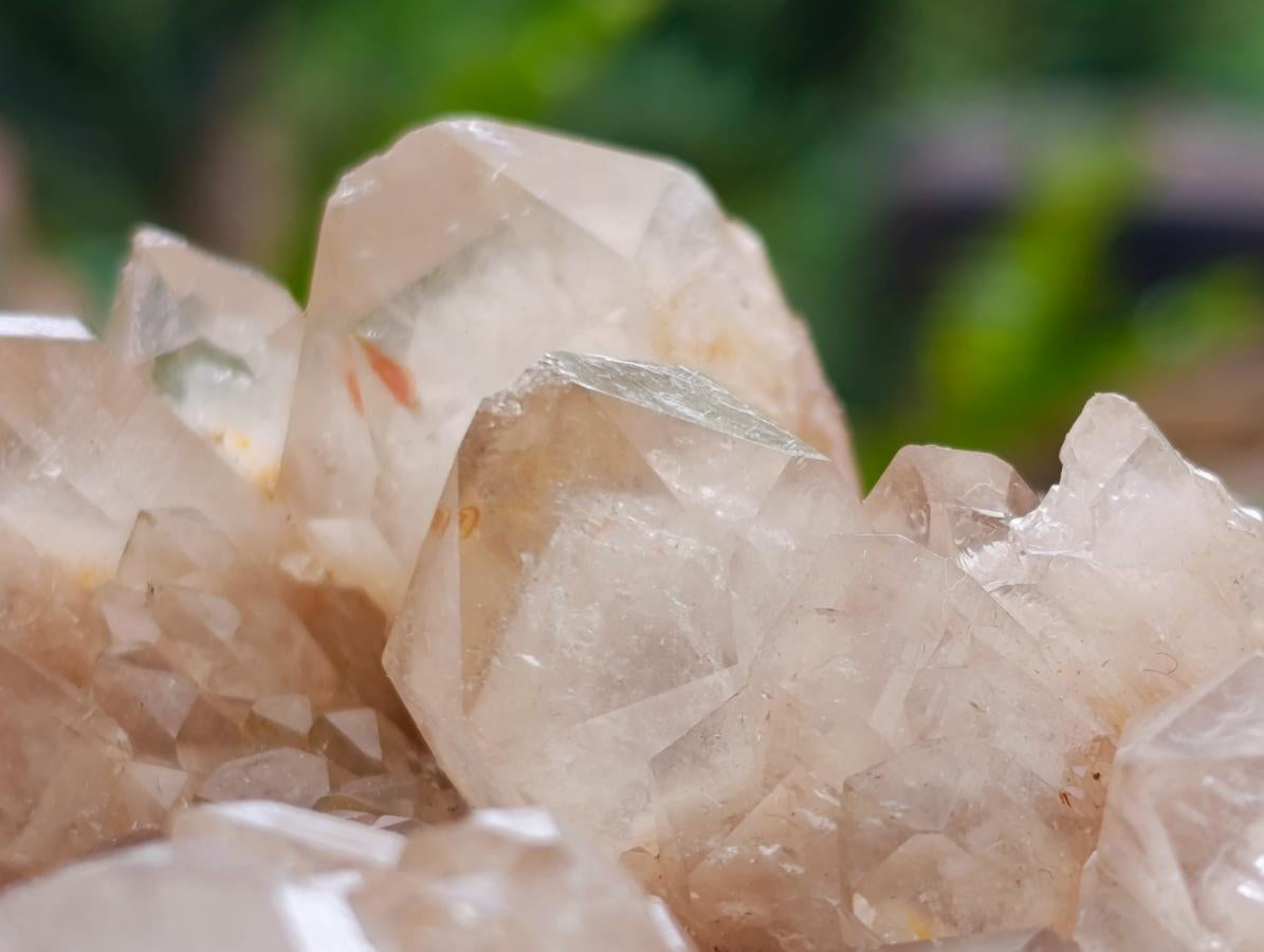 Natural Cascading White Phantom Smokey Luena Quartz Clusters x 2 From Luena, Congo - Toprock Gemstones and Minerals 