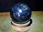 Polished Large "Water Sapphire" Spheres with Sillimanite x 2 From Ambatofinandrahana, Madagascar - Toprock Gemstones and Minerals 