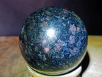 Polished Large "Water Sapphire" Spheres with Sillimanite x 2 From Ambatofinandrahana, Madagascar - Toprock Gemstones and Minerals 