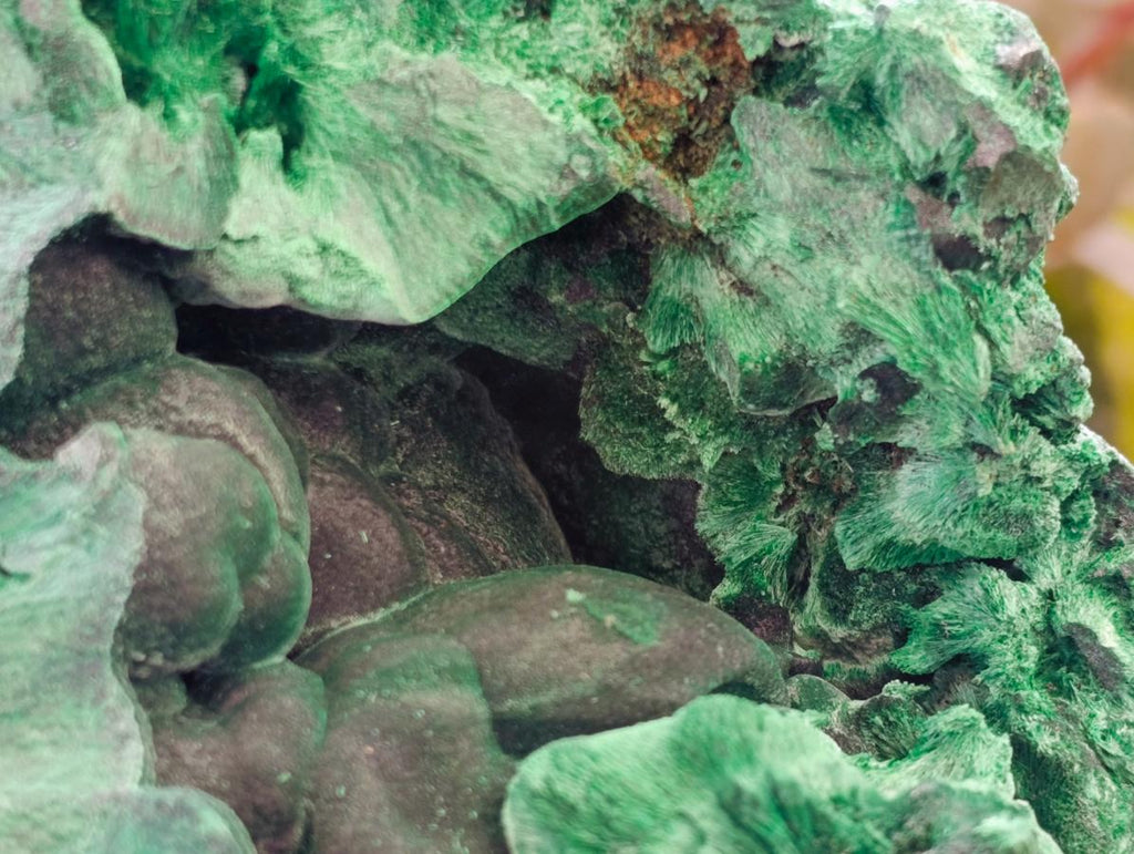 Natural Silky Malachite Specimens x 2 From Kasompe, Congo - Toprock Gemstones and Minerals 