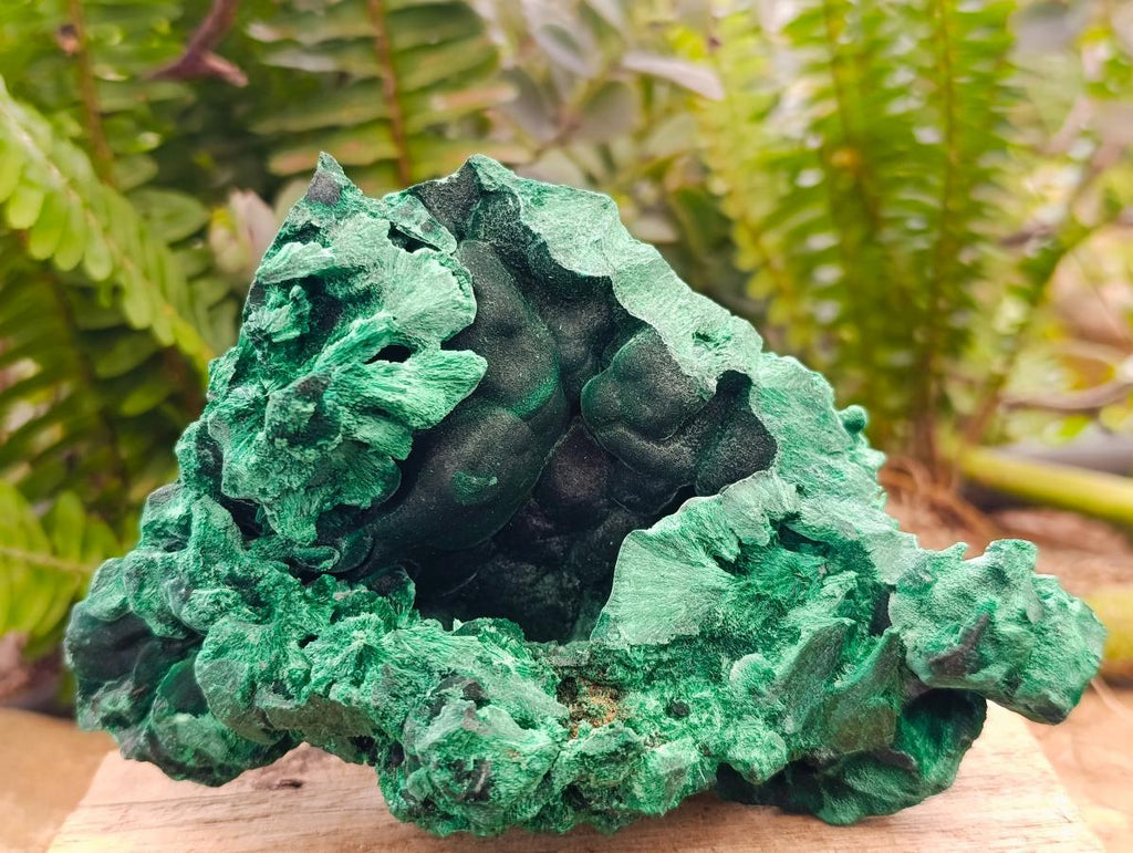 Natural Silky Malachite Specimens x 2 From Kasompe, Congo - Toprock Gemstones and Minerals 
