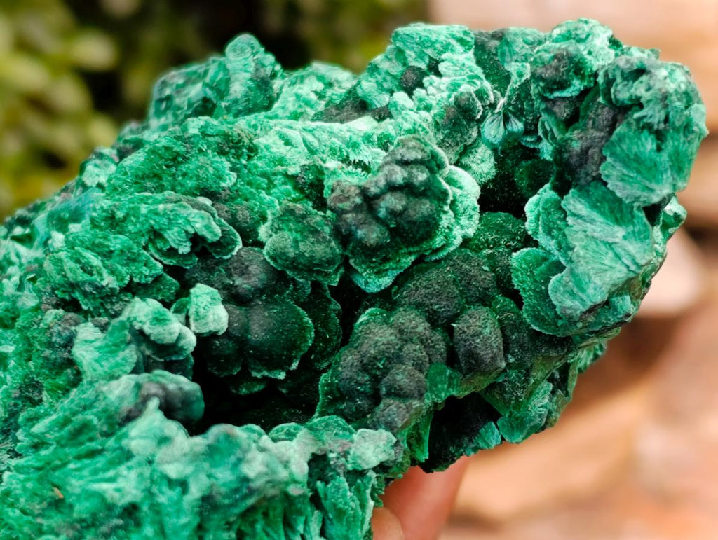 Natural Silky Malachite Specimens x 2 From Kasompe, Congo - Toprock Gemstones and Minerals 