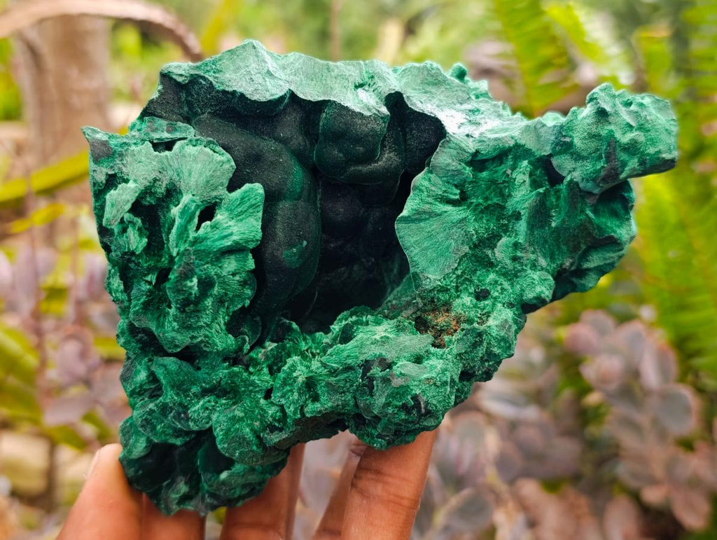 Natural Silky Malachite Specimens x 2 From Kasompe, Congo - Toprock Gemstones and Minerals 