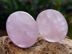 Polished Wire Wrap Size Gemmy Rose Quartz Galets x 35 From Madagascar - Toprock Gemstones and Minerals 