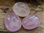 Polished Wire Wrap Size Gemmy Rose Quartz Galets x 35 From Madagascar - Toprock Gemstones and Minerals 
