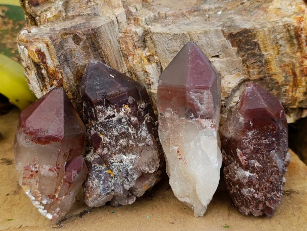 Natural Red Hematoid Quartz Crystals x 12 From Karoi, Zimbabwe - Toprock Gemstones and Minerals 