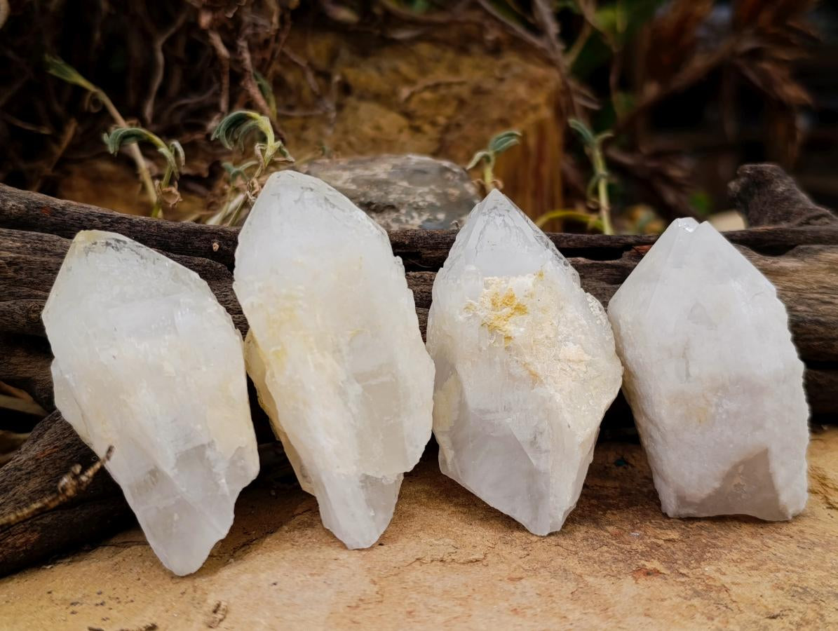 Natural Pineapple Candle Quartz Single Crystals x 35 From Antsirabe, Madagascar - Toprock Gemstones and Minerals 