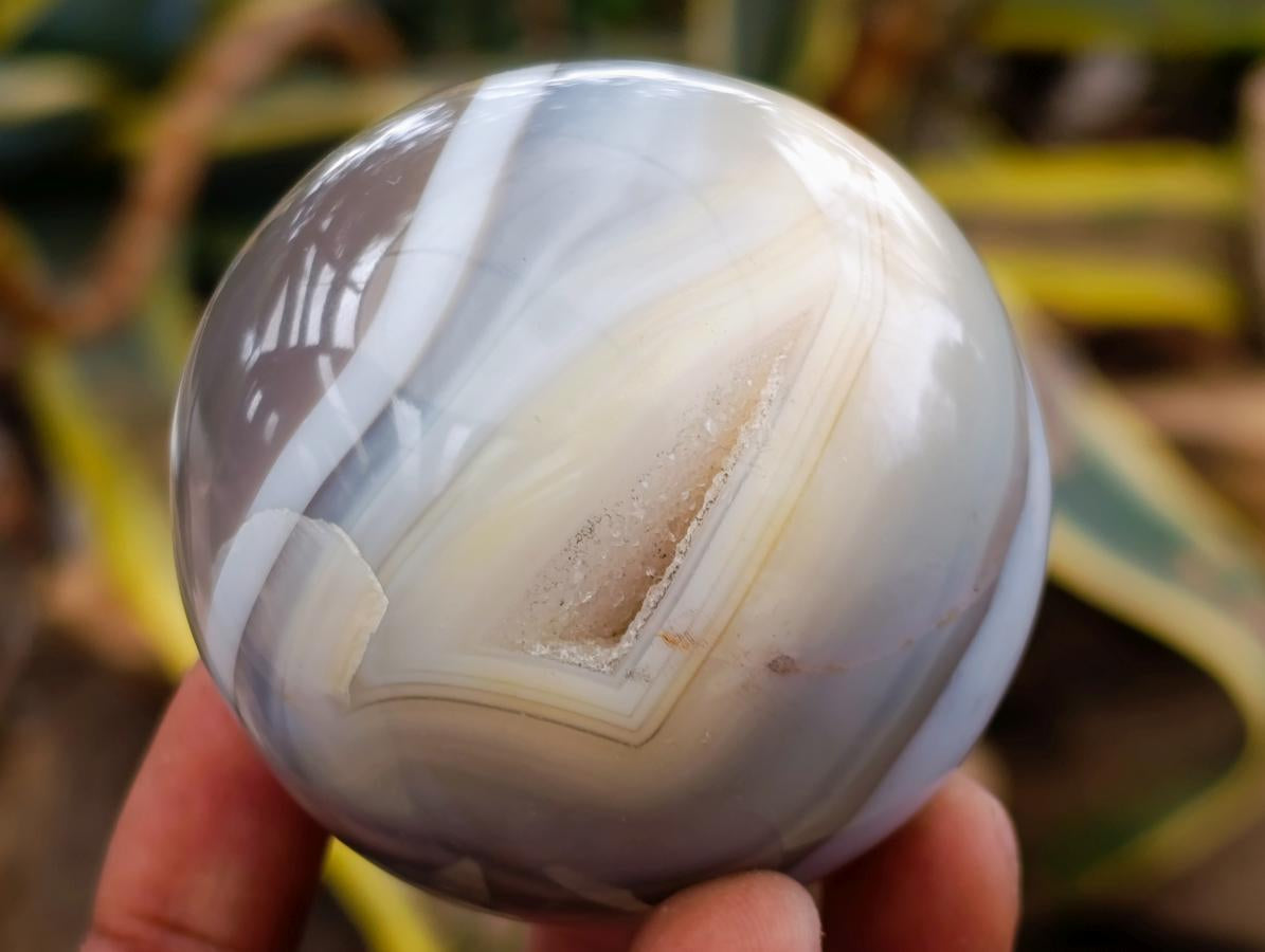 Polished Banded Agate Spheres x 6 From Madagascar - Toprock Gemstones and Minerals 