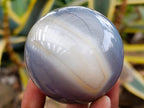 Polished Banded Agate Spheres x 6 From Madagascar - Toprock Gemstones and Minerals 