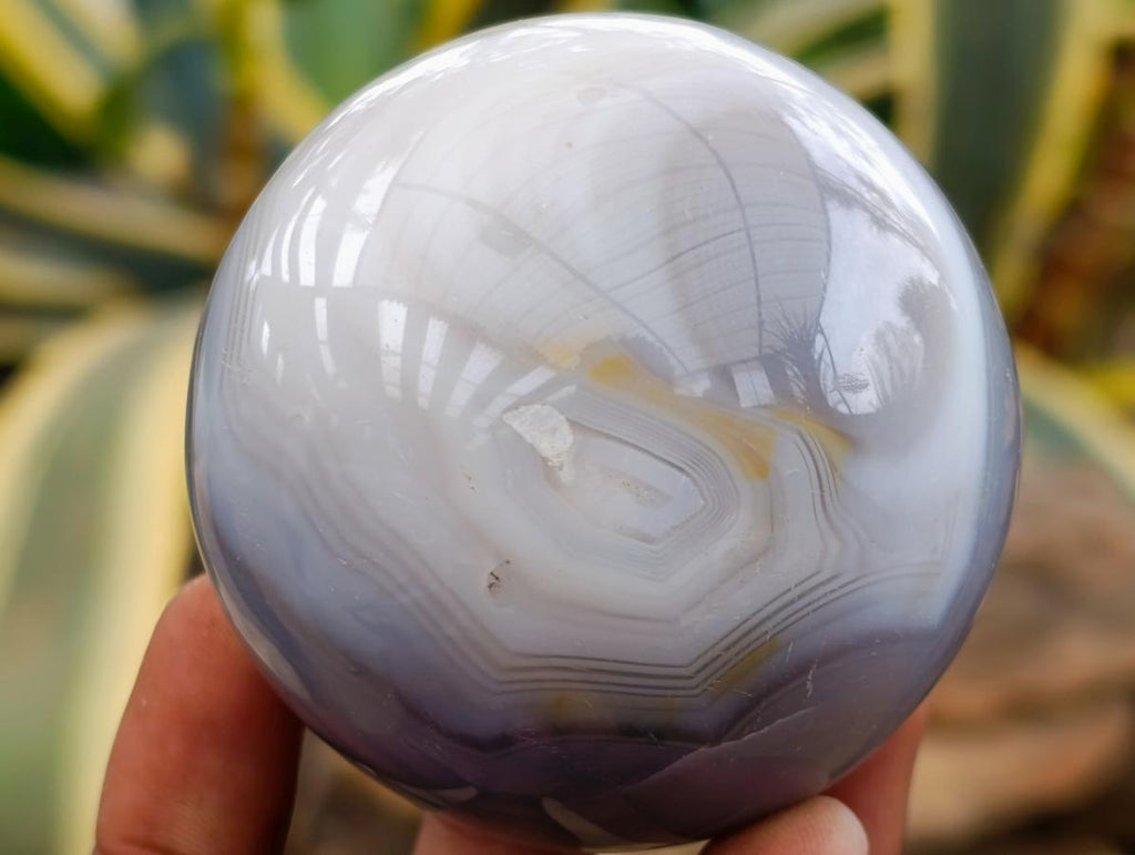 Polished Banded Agate Spheres x 6 From Madagascar - Toprock Gemstones and Minerals 