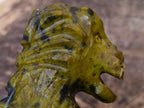 Hand Made Leopard Stone Welsh Dragon Carving x 1 From Zimbabwe - Toprock Gemstones and Minerals 