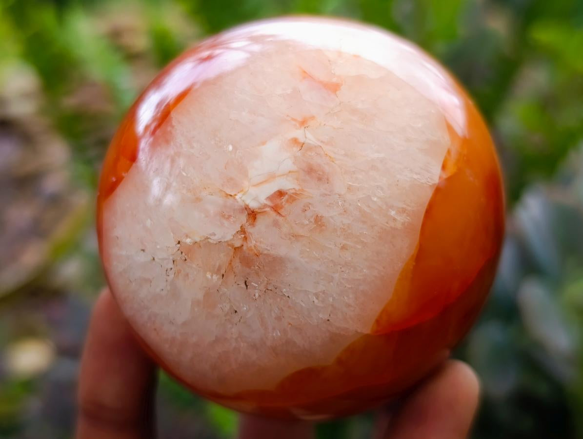 Polished Carnelian Agate Gemstone Spheres x 4 From Madagascar - Toprock Gemstones and Minerals 