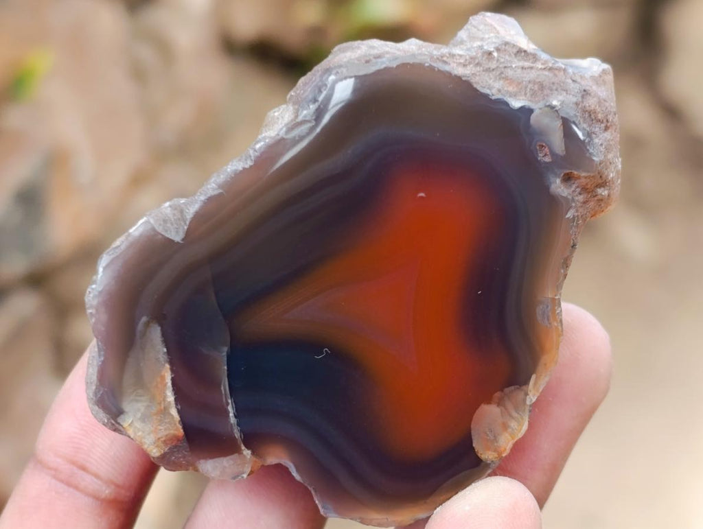 Polished One Side Red Shashe River Agate Nodules x 35 From Shashe River, Zimbabwe - Toprock Gemstones and Minerals 