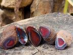 Polished One Side Red Shashe River Agate Nodules x 35 From Shashe River, Zimbabwe - Toprock Gemstones and Minerals 