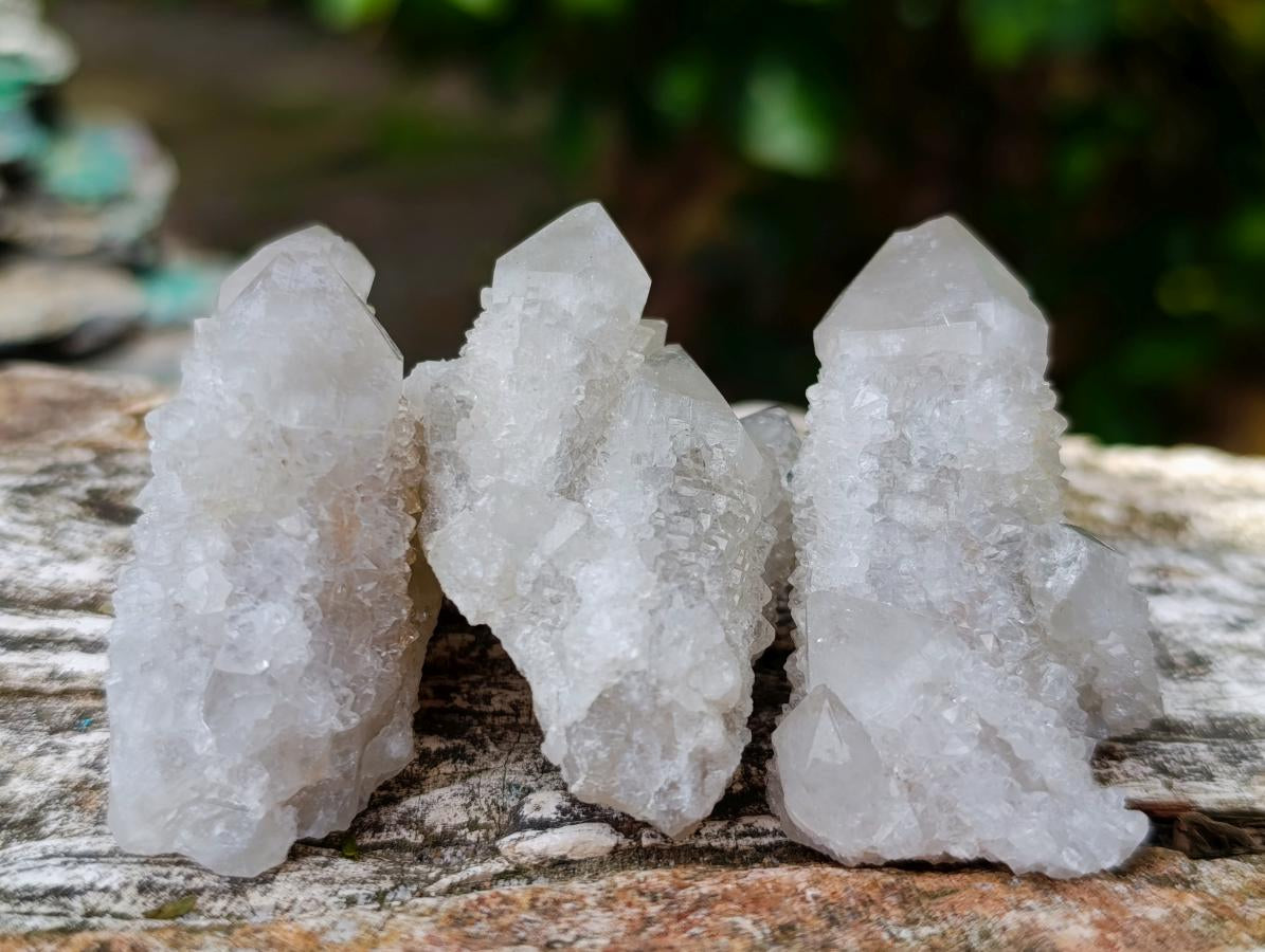 Natural White Fingered Spirit Quartz Crystals and Clusters x 35 From Boekenhouthoek, South Africa - Toprock Gemstones and Minerals 