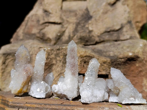 Natural White Fingered Spirit Quartz Crystals and Clusters x 35 From Boekenhouthoek, South Africa - Toprock Gemstones and Minerals 