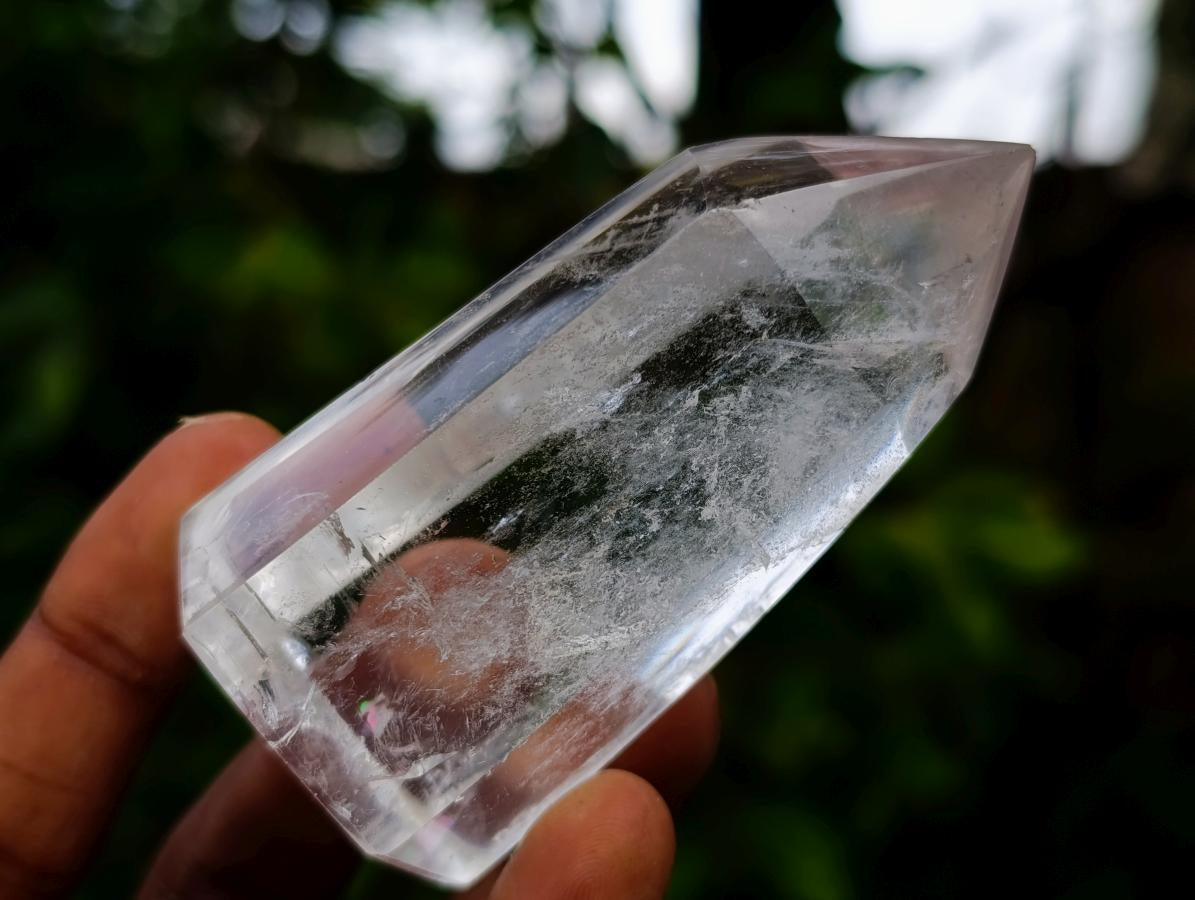 Polished Mix of Clear and Smokey Quartz Crystals x 6 From Madagascar - Toprock Gemstones and Minerals 