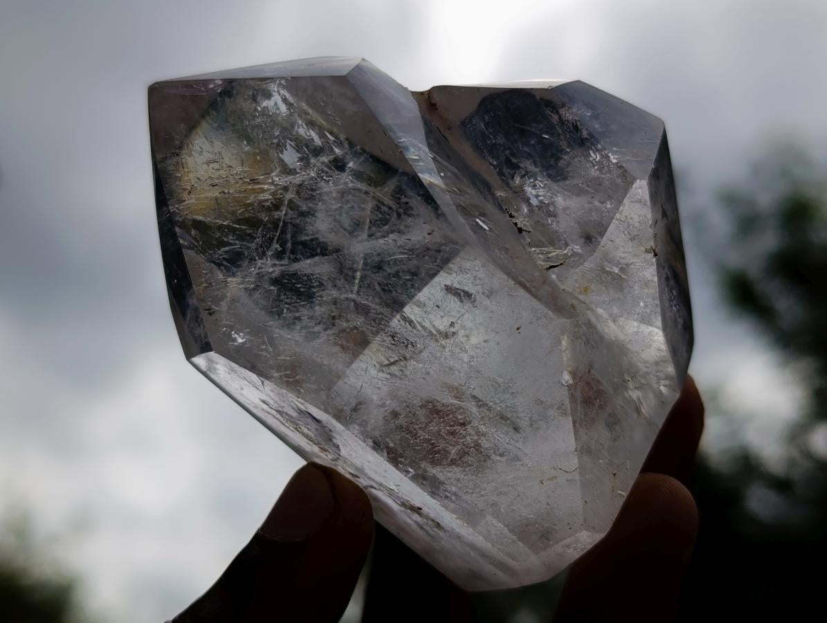 Polished Mix of Clear and Smokey Quartz Crystals x 6 From Madagascar - Toprock Gemstones and Minerals 