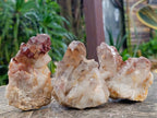 Natural Red Hematoid Quartz Crystal Clusters x 6 From Karoi, Zimbabwe - Toprock Gemstones and Minerals 