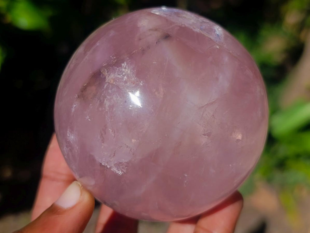 Polished Gemmy Star Rose Quartz Spheres x 2 From Madagascar - Toprock Gemstones and Minerals 