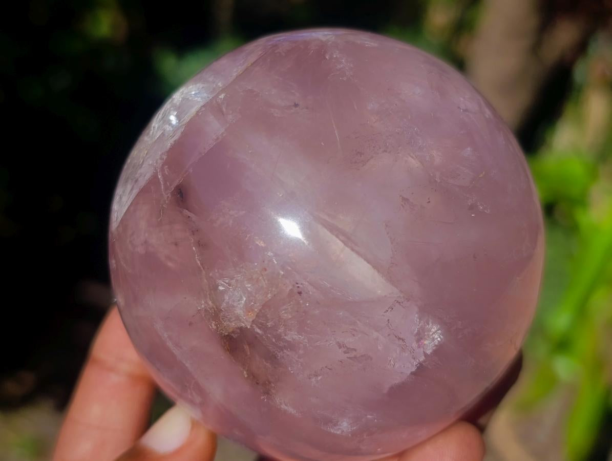 Polished Gemmy Star Rose Quartz Spheres x 2 From Madagascar - Toprock Gemstones and Minerals 