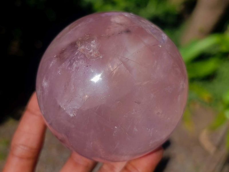 Polished Gemmy Star Rose Quartz Spheres x 2 From Madagascar - Toprock Gemstones and Minerals 