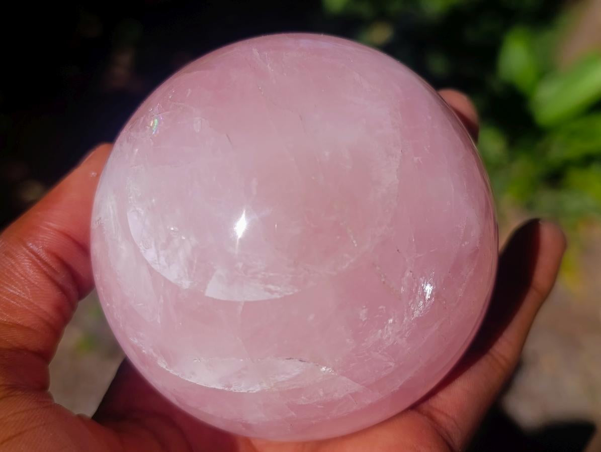 Polished Gemmy Star Rose Quartz Spheres x 2 From Madagascar - Toprock Gemstones and Minerals 