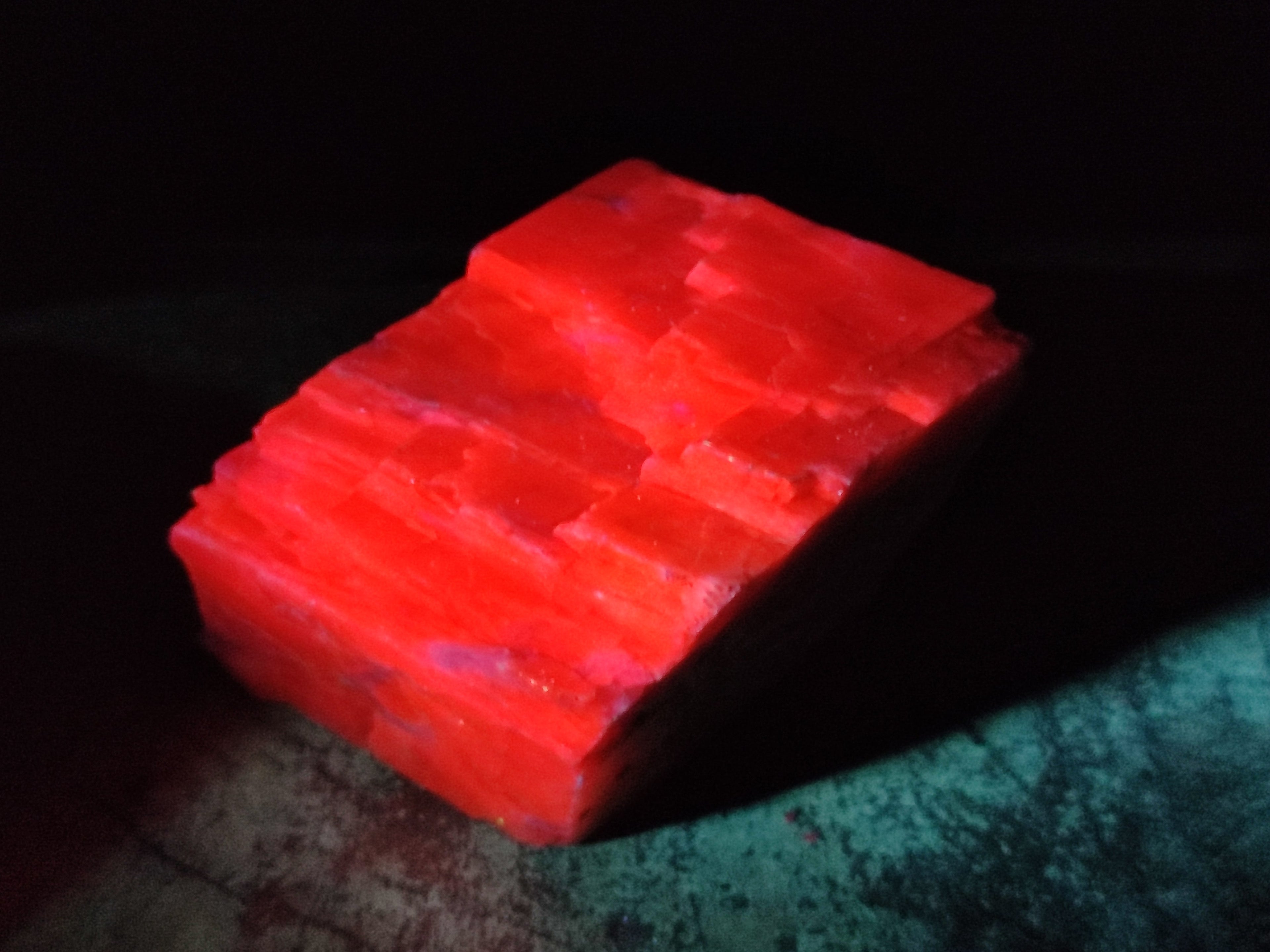 Natural Rhombohedral Sunset Orange Calcite Specimens x 6 From Spitzkop, Namibia - Toprock Gemstones and Minerals 