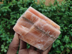 Natural Rhombohedral Sunset Orange Calcite Specimens x 6 From Spitzkop, Namibia - Toprock Gemstones and Minerals 