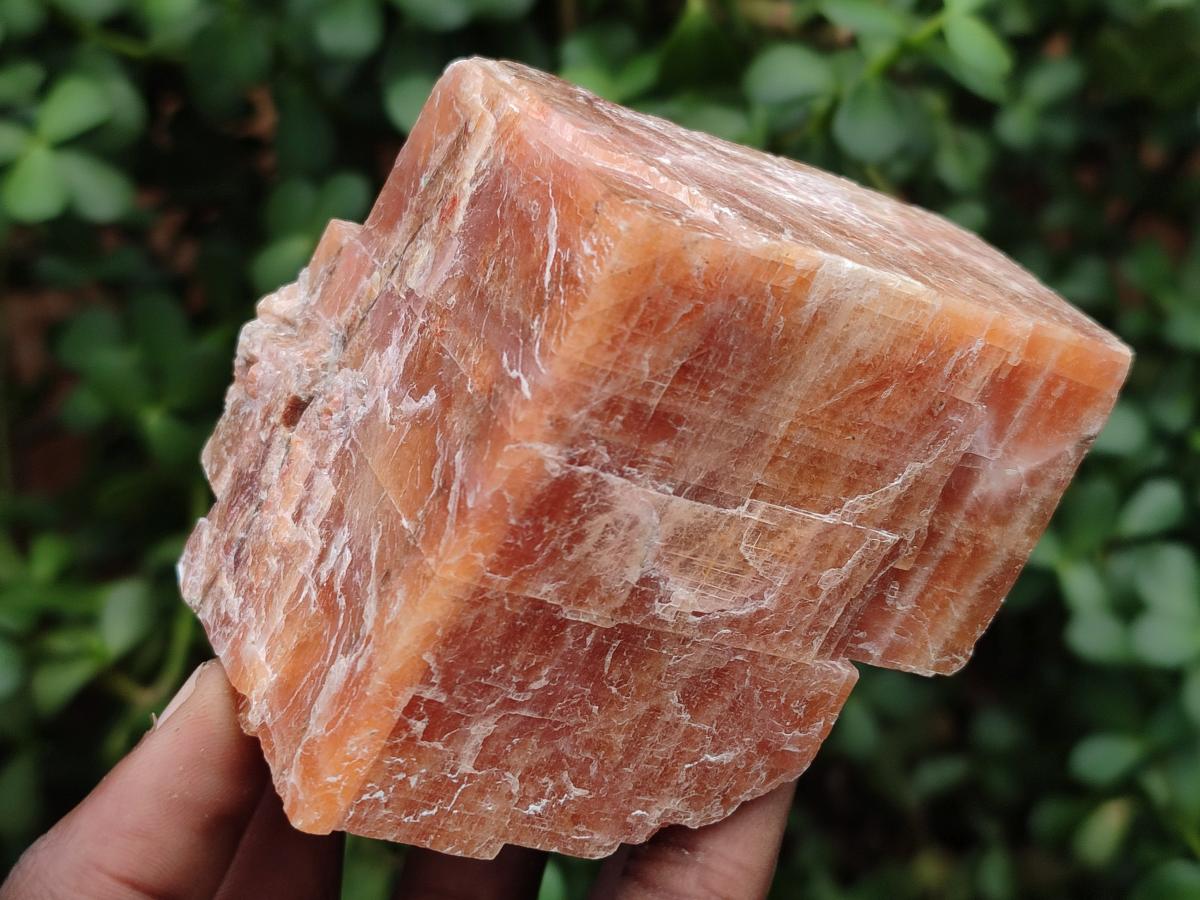 Natural Rhombohedral Sunset Orange Calcite Specimens x 6 From Spitzkop, Namibia - Toprock Gemstones and Minerals 