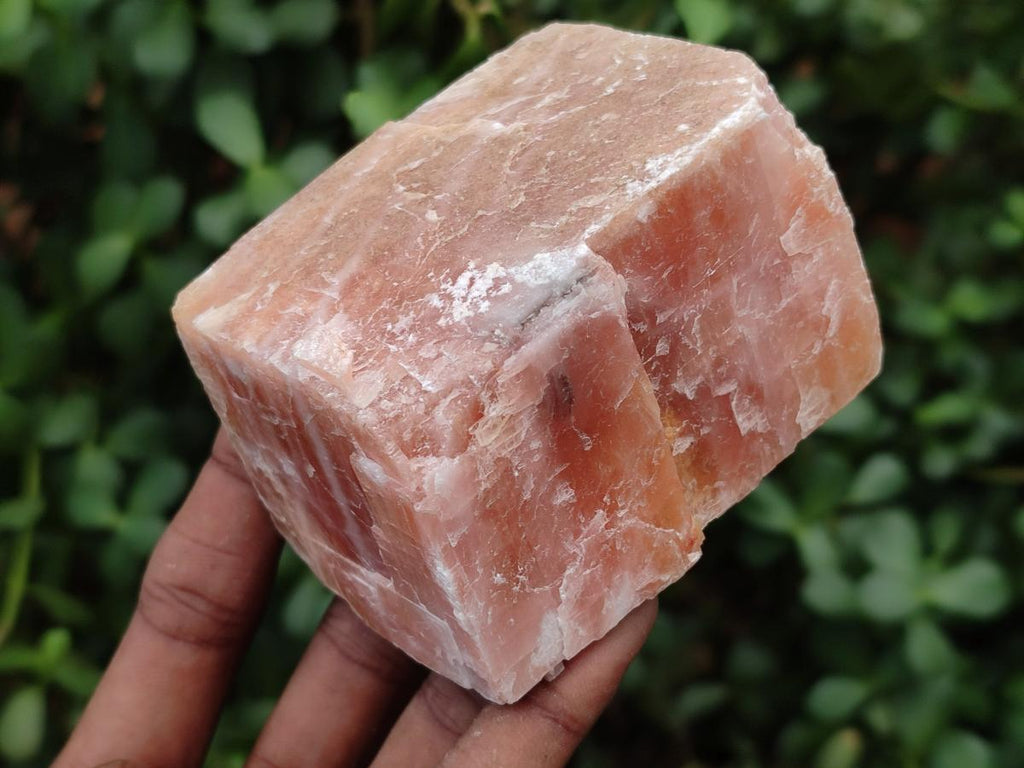 Natural Rhombohedral Sunset Orange Calcite Specimens x 6 From Spitzkop, Namibia - Toprock Gemstones and Minerals 