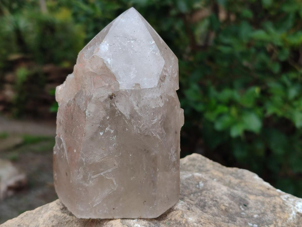 Polished On One Side Smokey Quartz Crystals x 2 From Angola - Toprock Gemstones and Minerals 