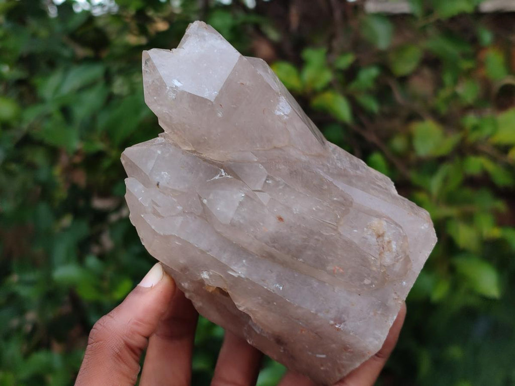 Polished On One Side Smokey Quartz Crystals x 2 From Angola - Toprock Gemstones and Minerals 
