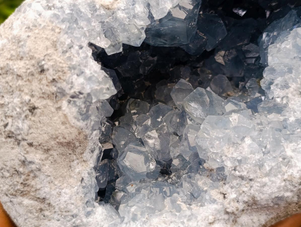 Natural Blue Celestite Geode Specimen x 1 From Sakoany, Madagascar - Toprock Gemstones and Minerals 