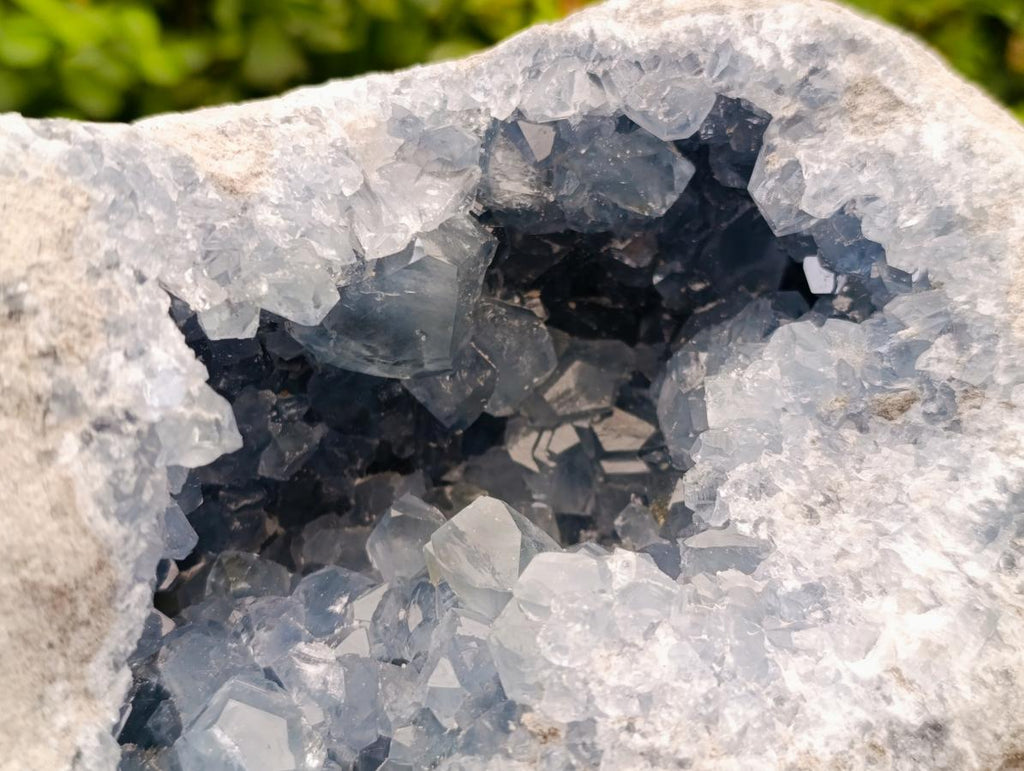 Natural Blue Celestite Geode Specimen x 1 From Sakoany, Madagascar - Toprock Gemstones and Minerals 