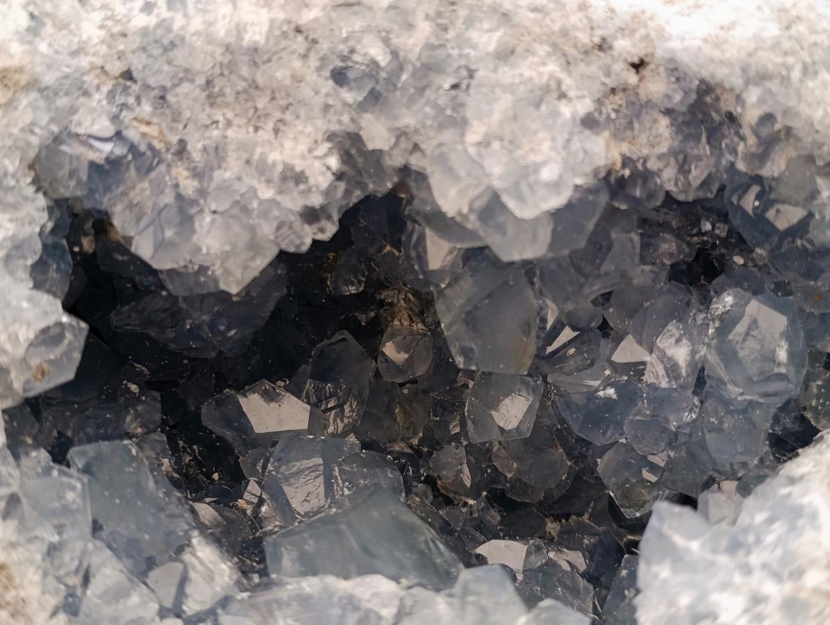 Natural Blue Celestite Geode Specimen x 1 From Sakoany, Madagascar - Toprock Gemstones and Minerals 