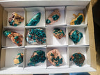 Natural Dioptase on Dolomite Specimens x 12 From Likasi, Congo - Toprock Gemstones and Minerals 