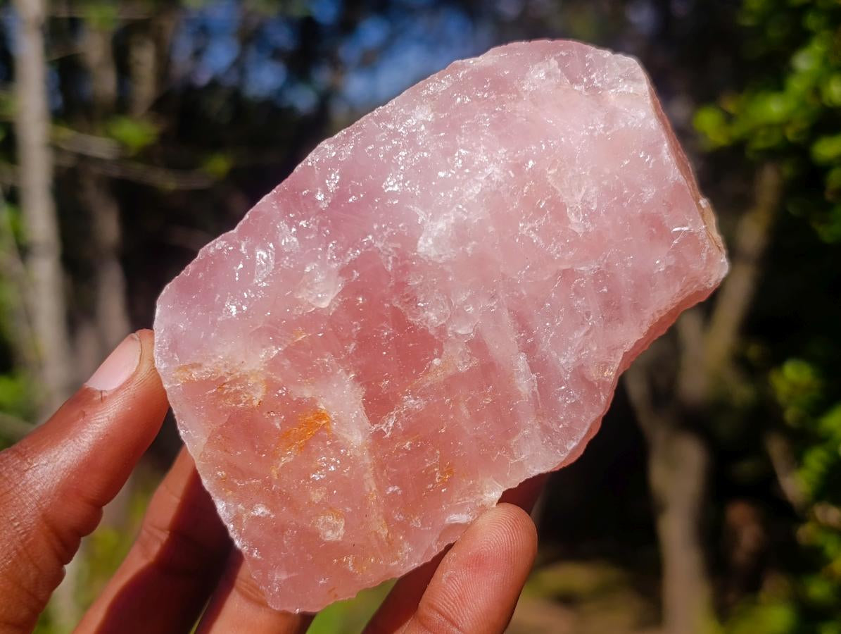 Natural Cobbed Rose Quartz Specimens x 12 From Northern Cape, South Africa - Toprock Gemstones and Minerals 